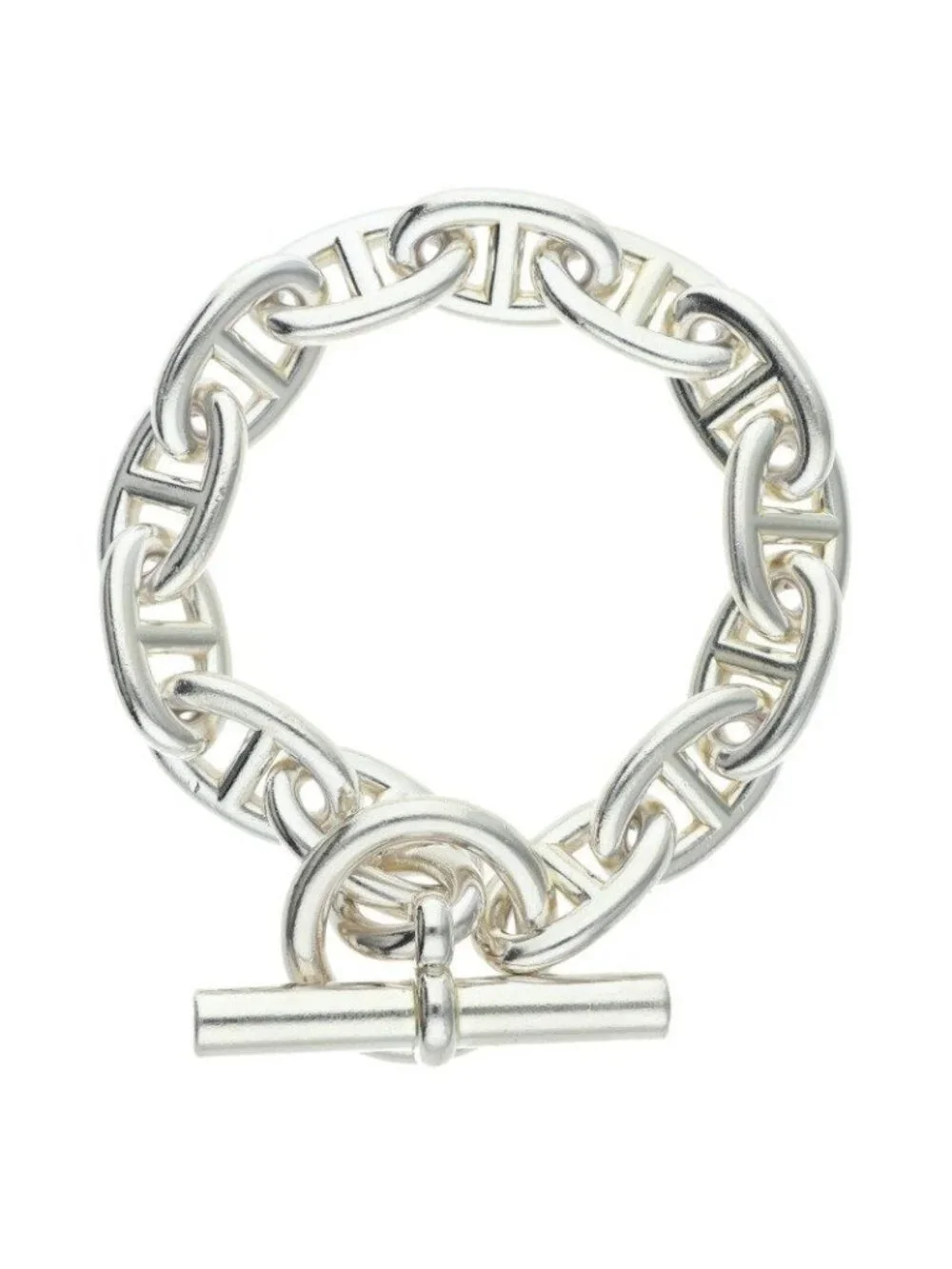 Hermes Chaine D'ancre TGM Silver Bracelet